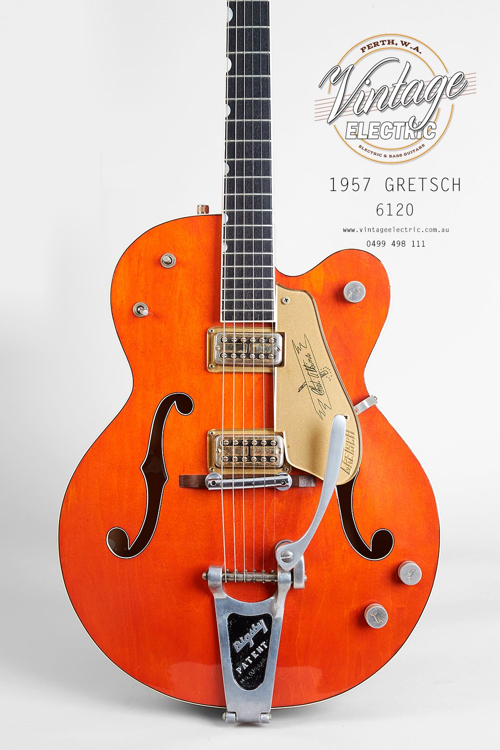 1957 Gretsch 6120 Chet Atkins Western Orange - Gbase