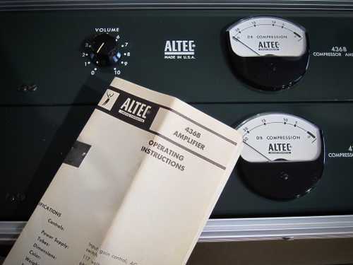 1962 Altec 436B Compressors Amplifiers Matching Set of Two Near
