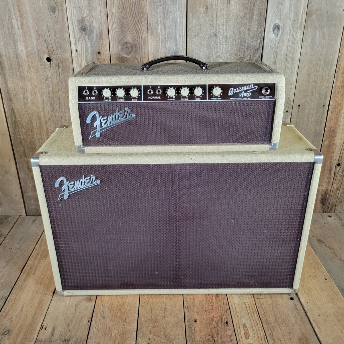 1962 Fender Bassman 6G6-B Head 1962 Rough Blonde Tolex 2x12