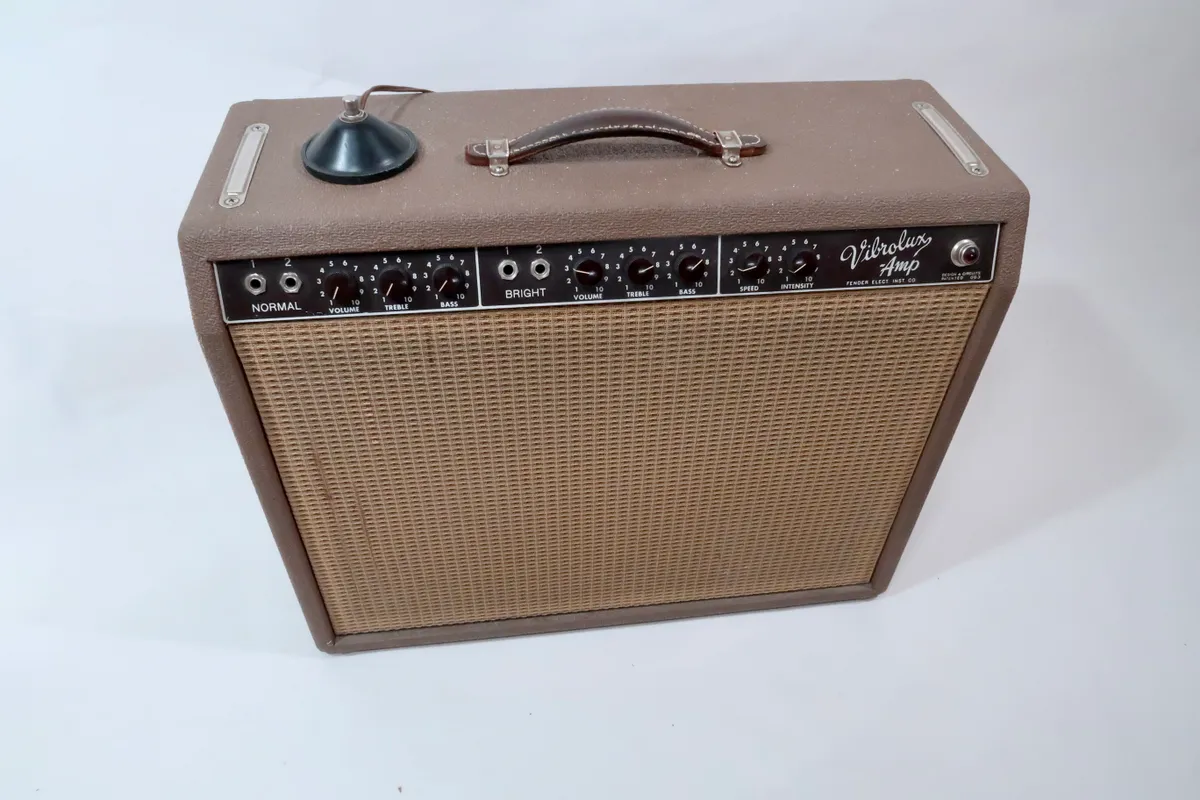 1962 Fender Vibrolux Brown Tolex EX++ Killer Rare Vintage Amp 6G11