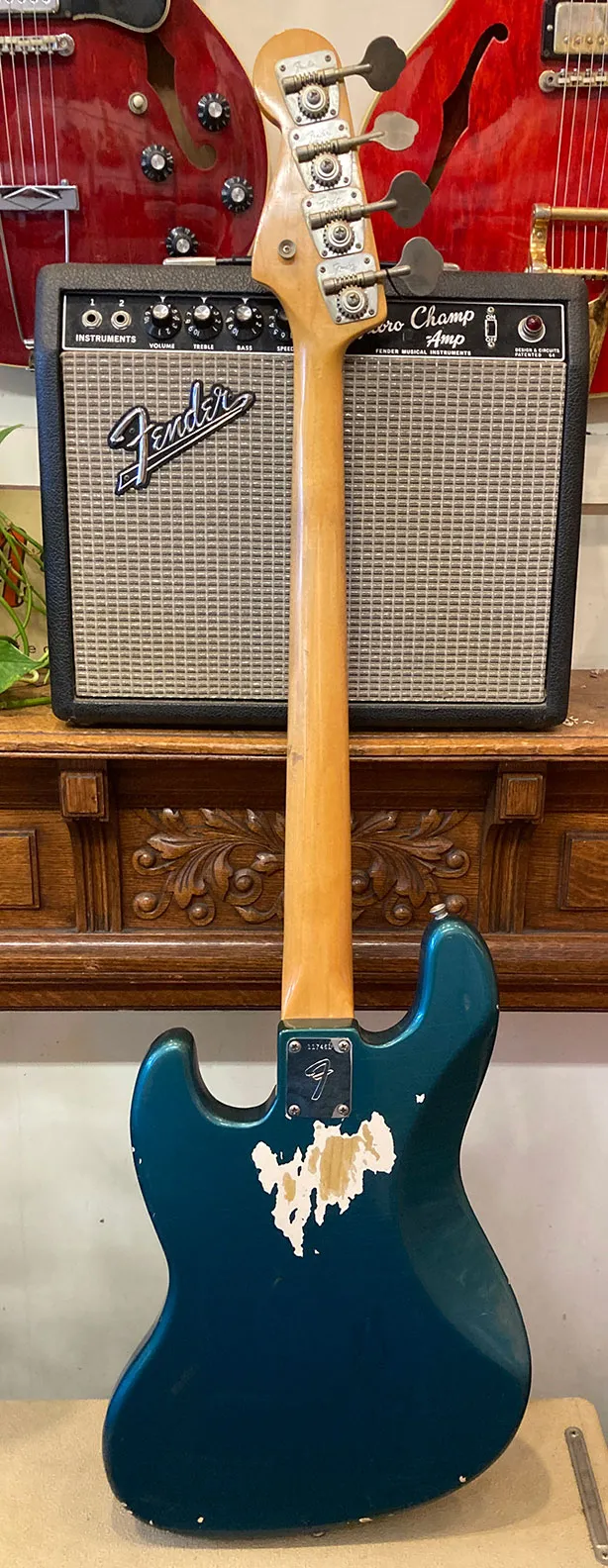 1965 FENDER Jazz Bass Unfaded Lake Placid Blue - Gbase