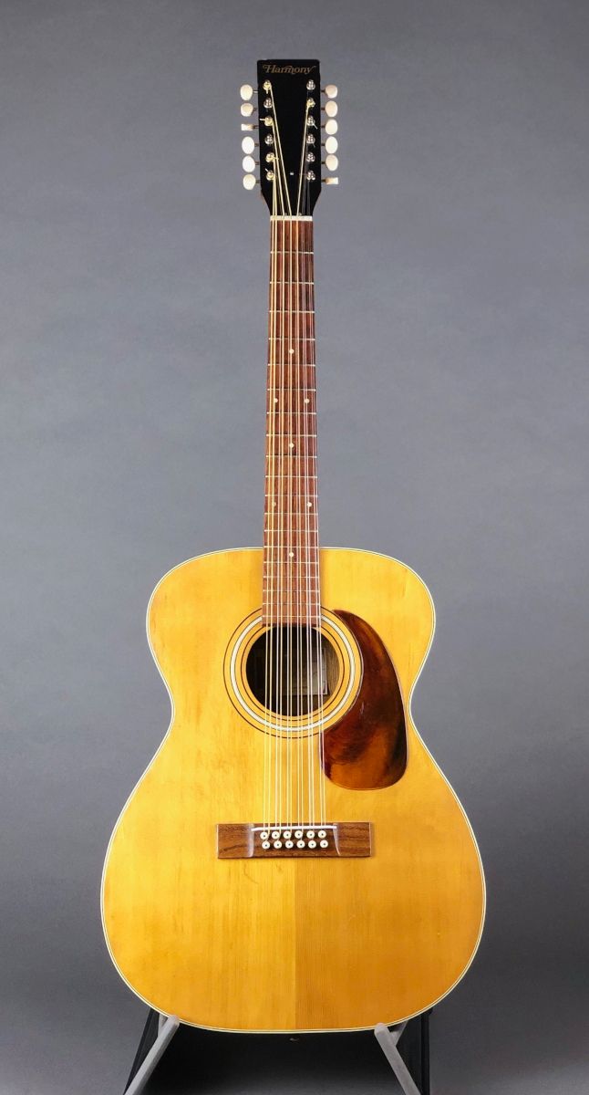 1970 Harmony H1233 12-string Natural - Gbase