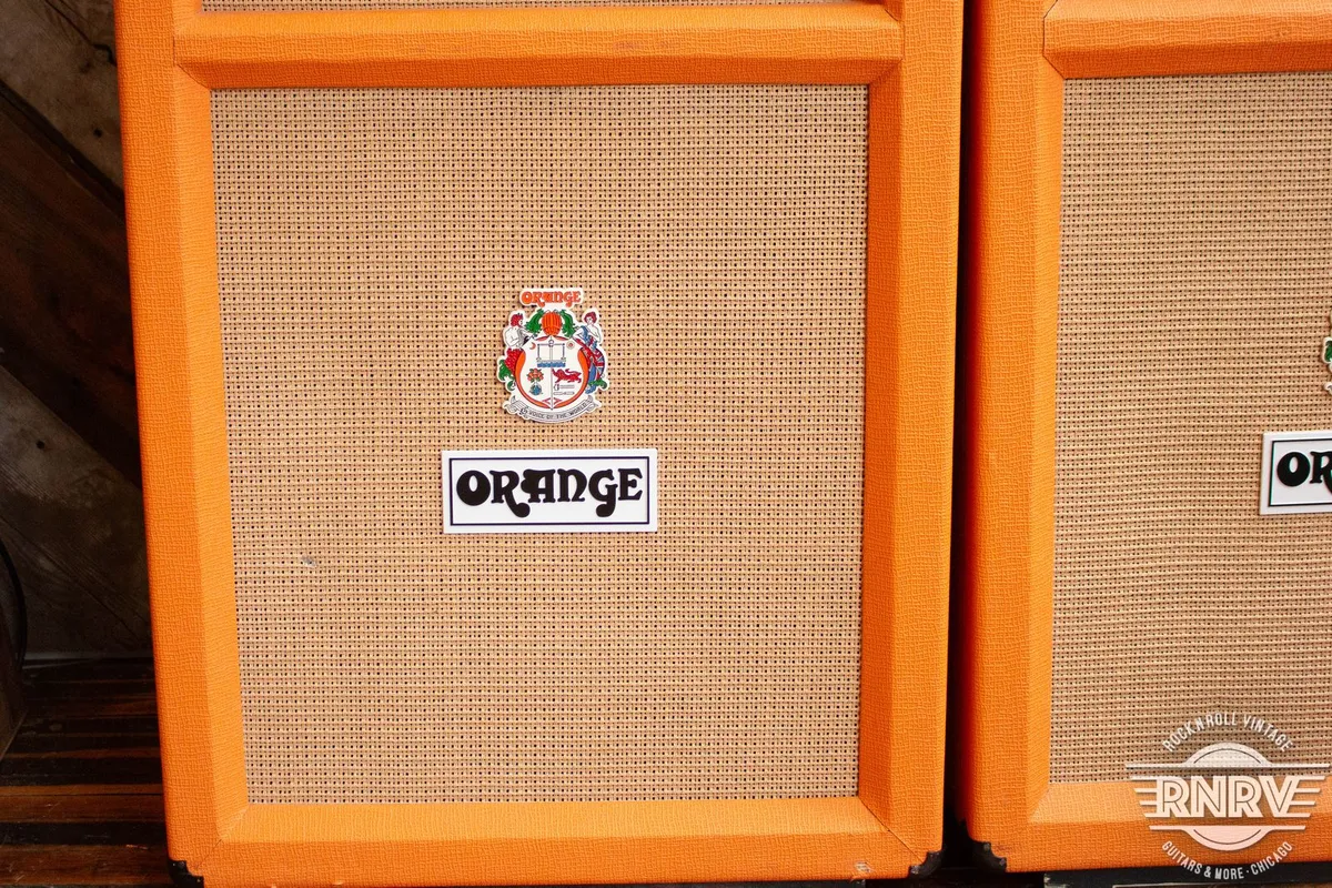 Orange 412 2 way Vertical Column Speakers Mid 70's - Orange Tolex