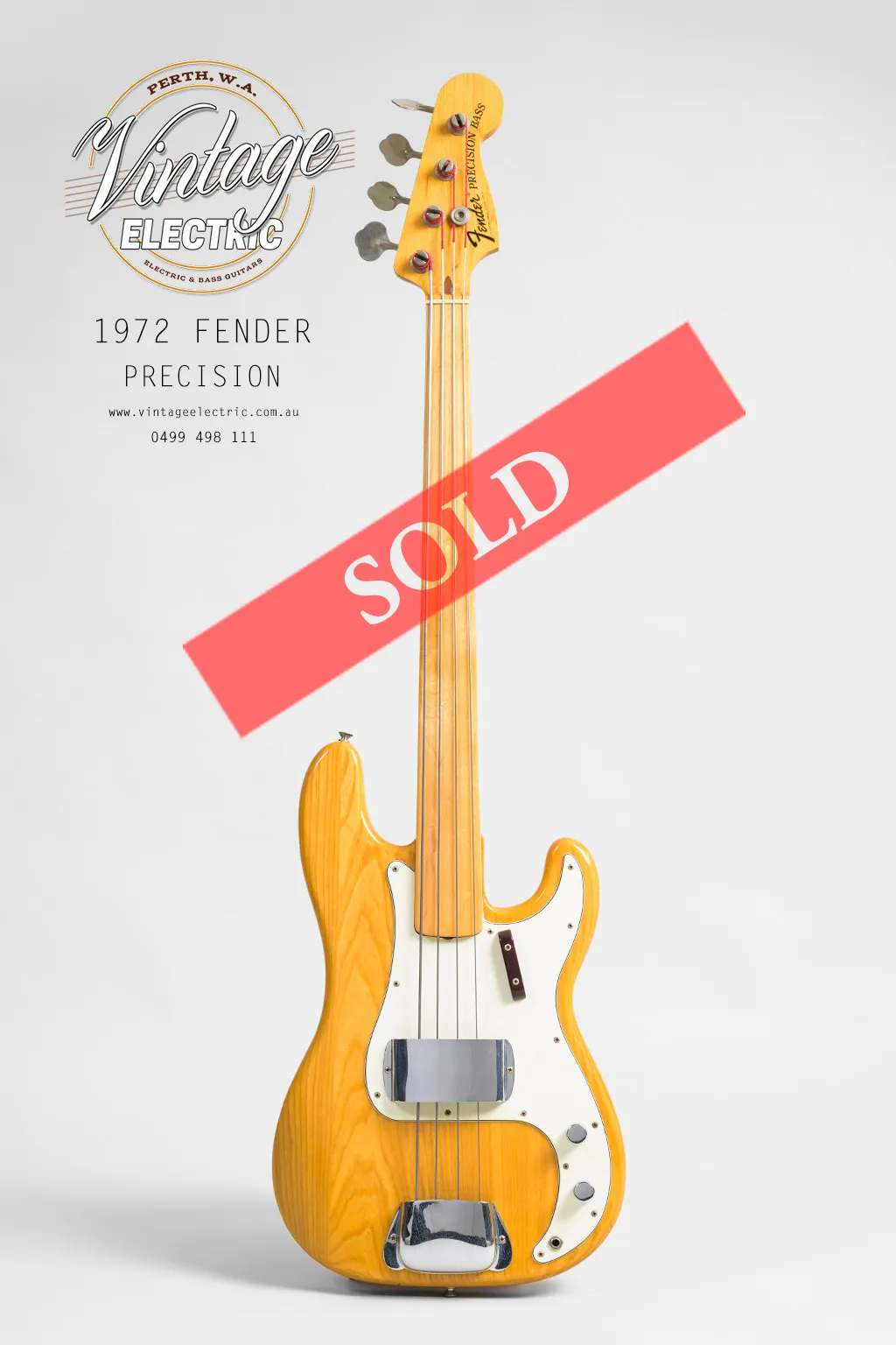 1972 Fender Precison Fretless Natural > Guitars Bass | Vintage