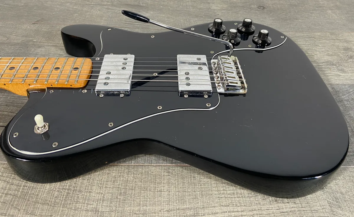 1973 Fender Telecaster Deluxe with Factory Tremolo Black - Gbase