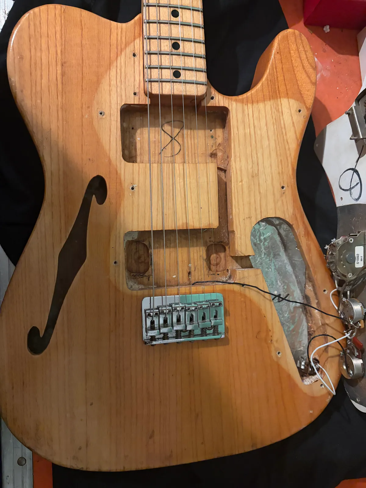 1975 Fender Telecaster Thinline Natural Ash - Gbase