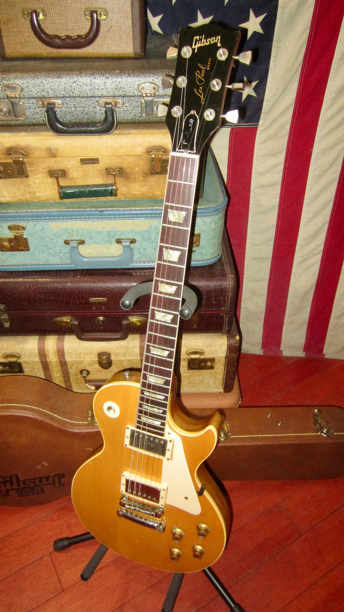 1975 Gibson Les Paul Deluxe w/ Humbuckers Natural - Gbase