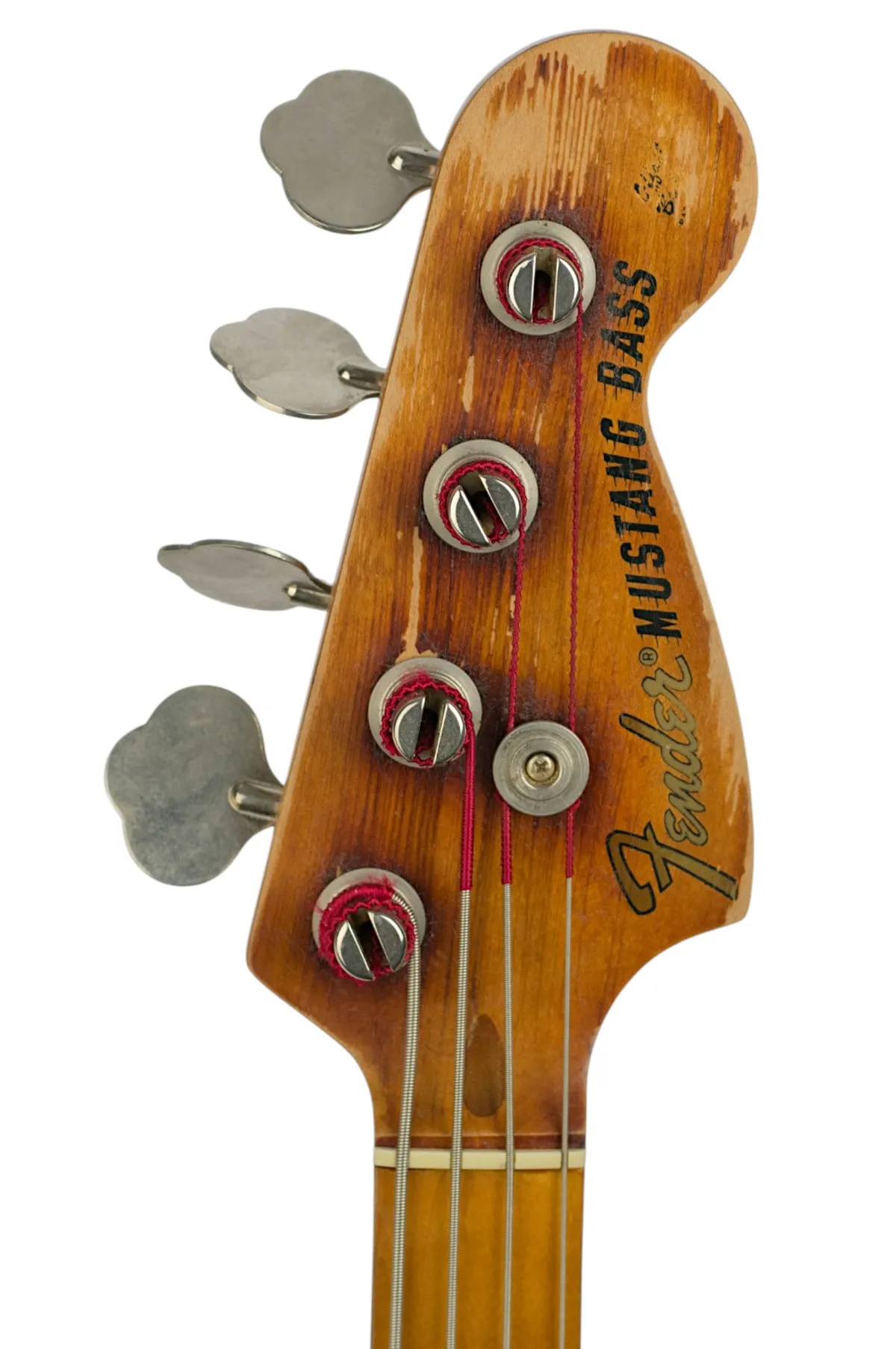 1976 Fender Mustang Naturally Aged Olympic White - Gbase