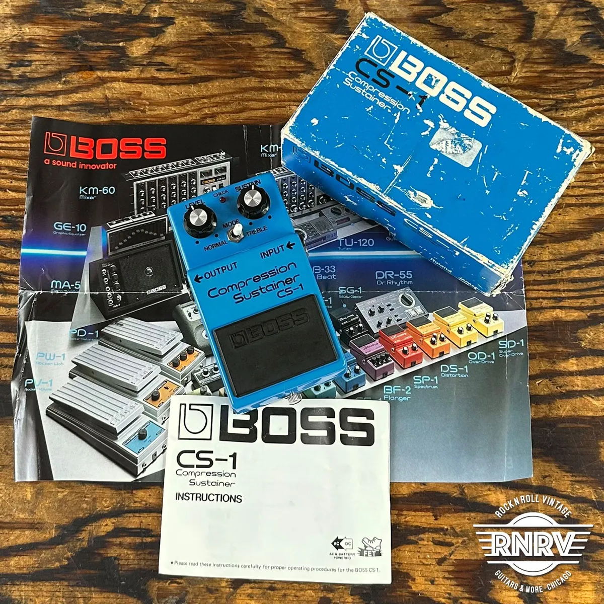 Boss CS-1 Compression Sustainer (Black Label) 1978 - 1982 - Blue