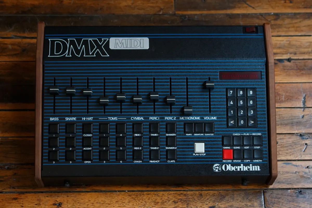 1983 Oberheim DMX 8-Voice Drum Machine w/ Factory MIDI & Memory