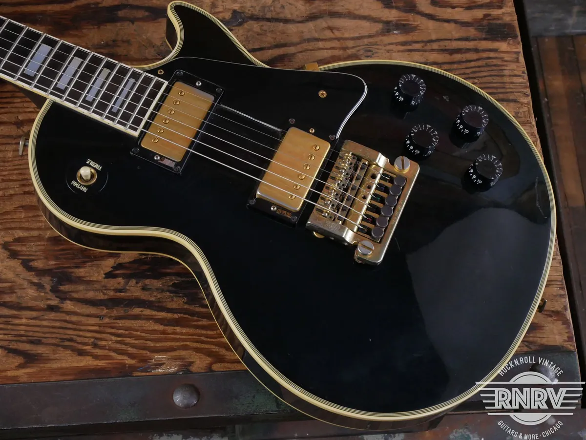 1984 -Gibson Les Paul Custom Ebony with factory Kahler Trem - Gbase