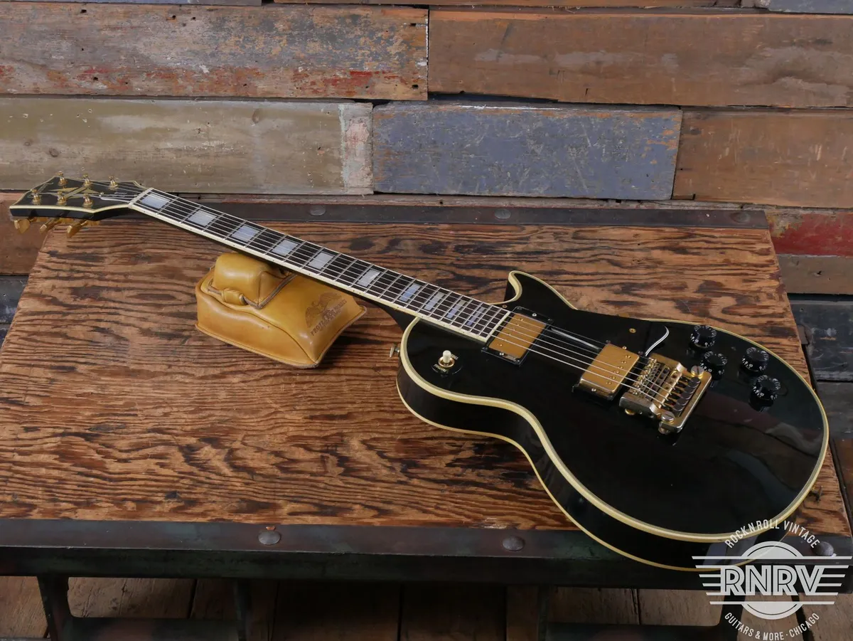 1984 -Gibson Les Paul Custom Ebony with factory Kahler Trem - Gbase