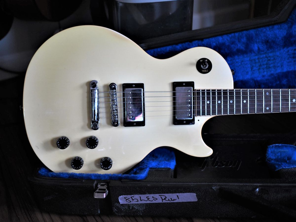 gibson Les Paul studio faded ホワイト 1985 Gibson Les Paul Studio Dot Neck Aged Alpine White > Guitars