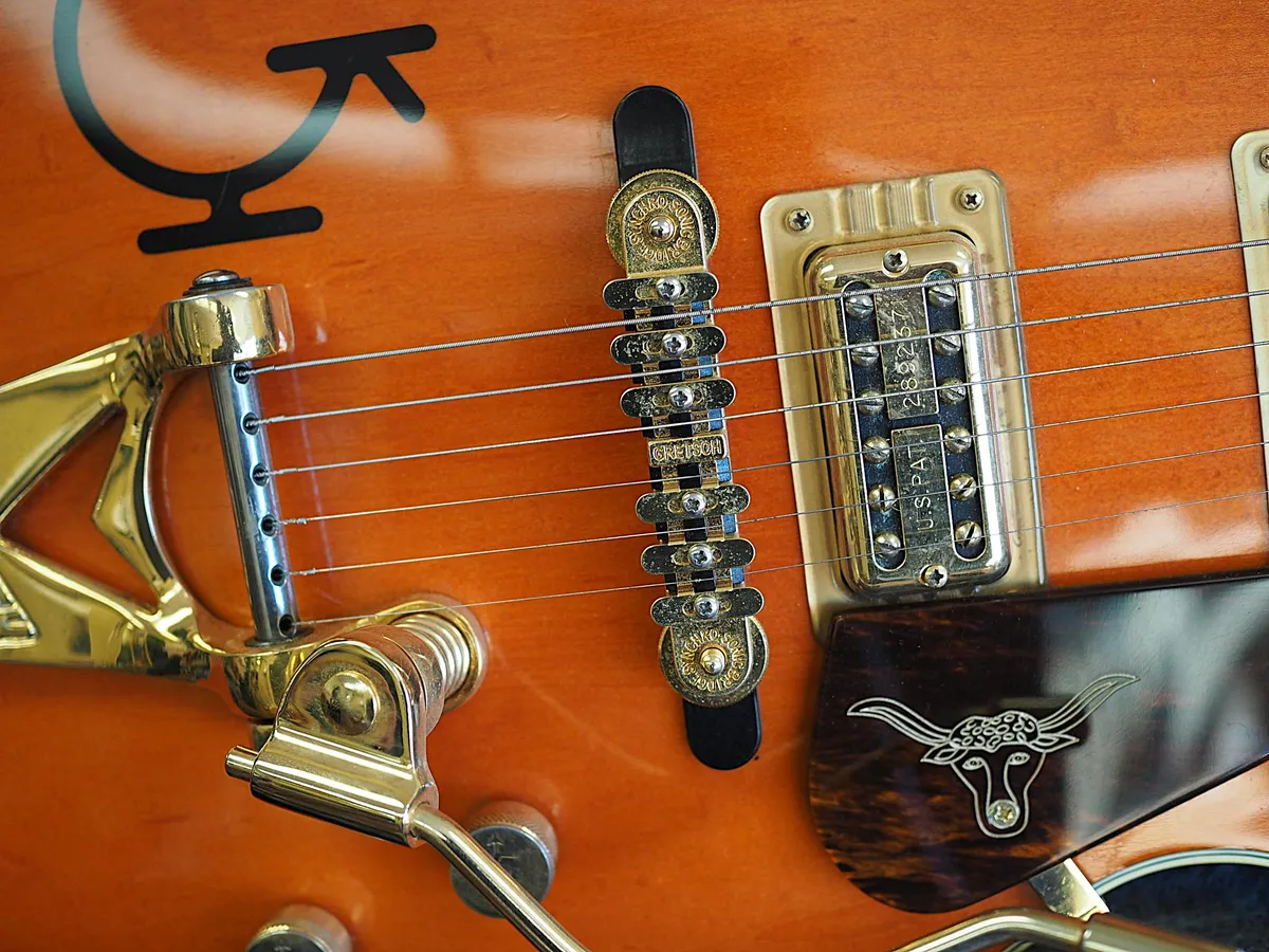 1990 Gretsch 6121 Round Up Western Orange - Gbase