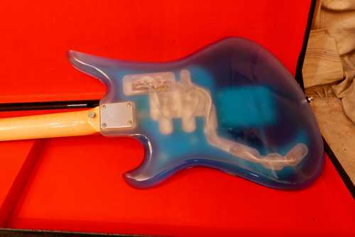 1990 Teisco Spectrum 5 (1966 reissue) Frosted Blue Acrylic - Gbase