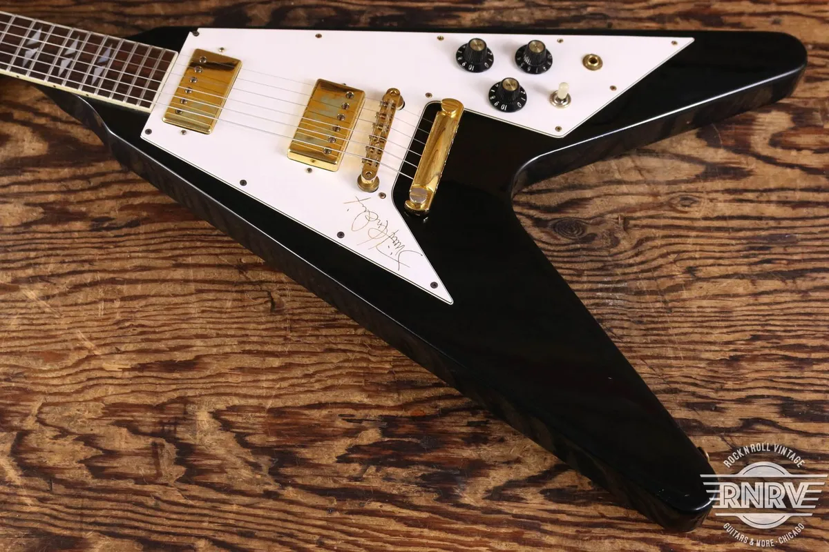Gibson Jimi Hendrix Hall of Fame Flying V 1991 - Black - Gbase