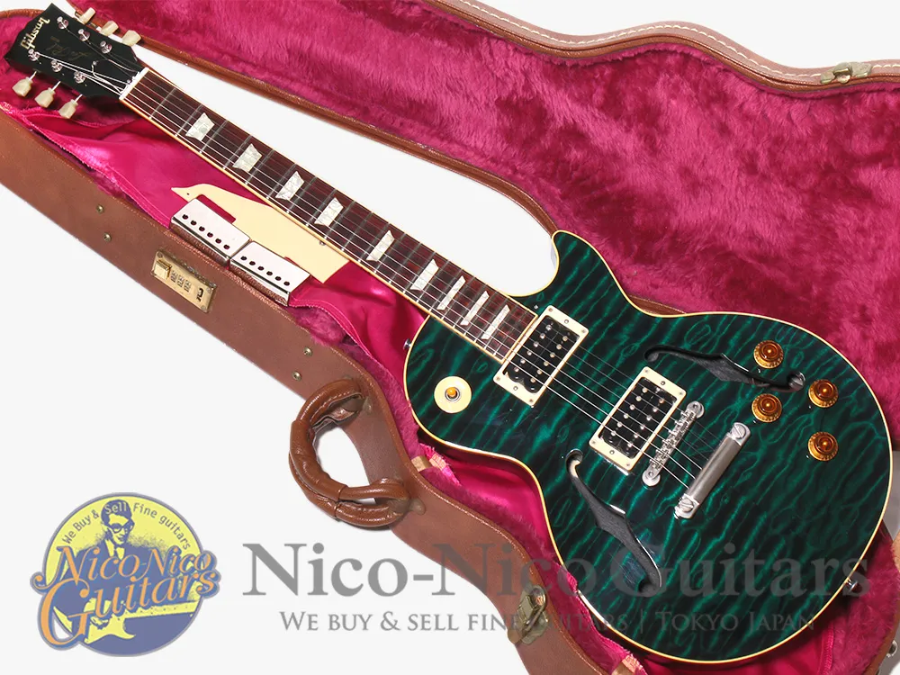 1996 Gibson Custom Shop Les Paul Style-F Quilt YCS Peacock Green