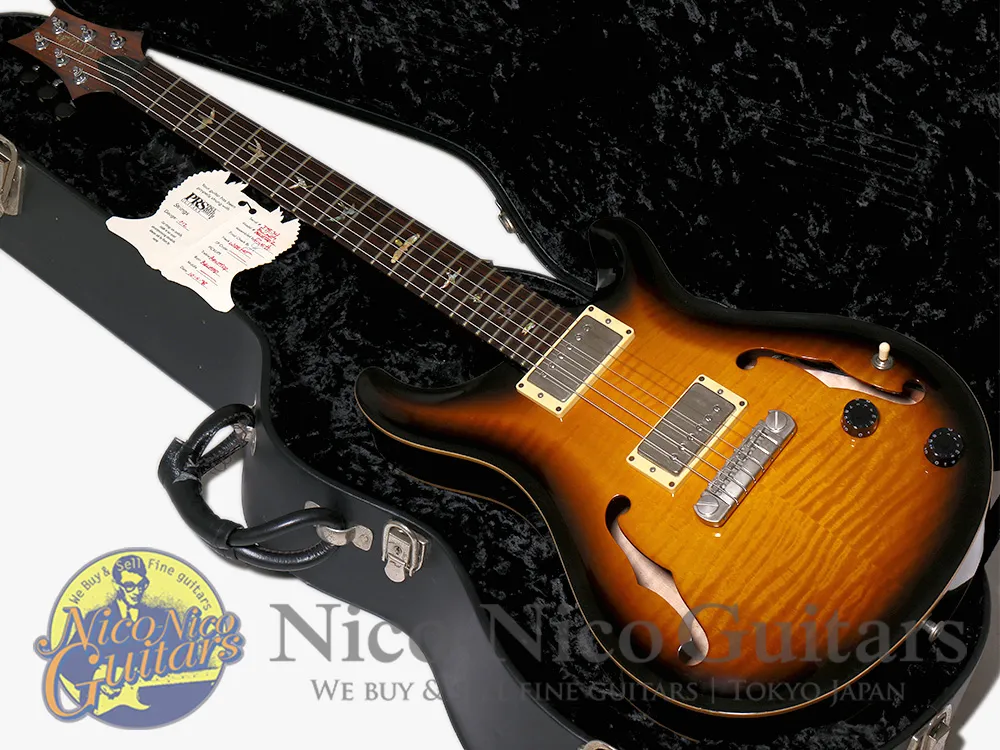 1998 PRS McCarty Archtop II Avalon Bird Inlay Black Sunburst