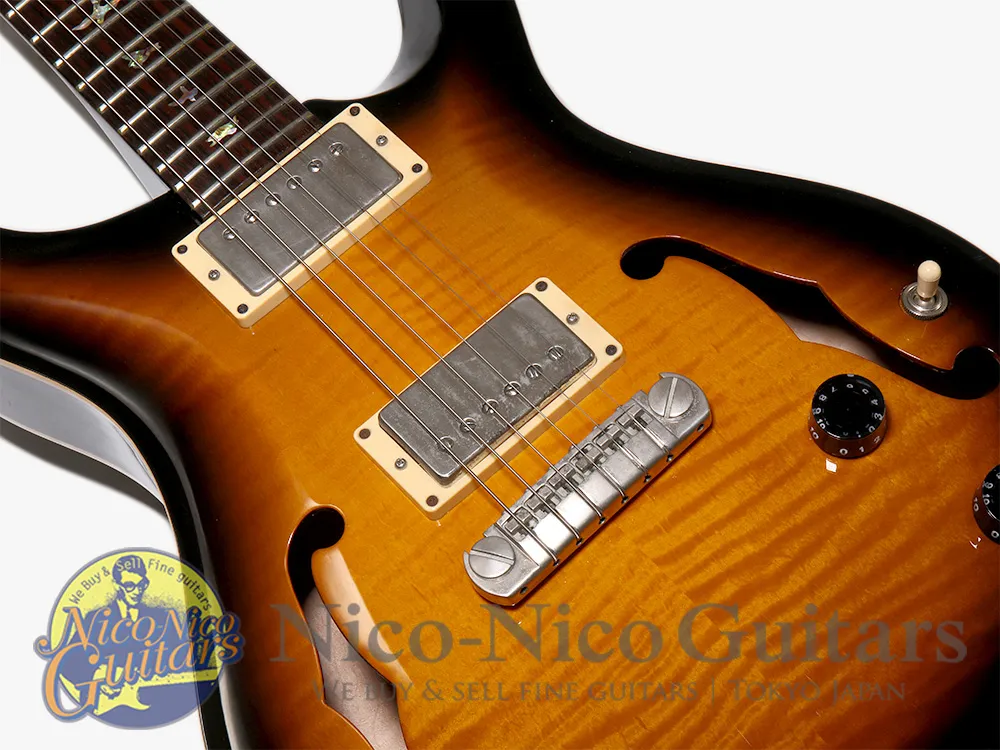 1998 PRS McCarty Archtop II Avalon Bird Inlay Black Sunburst