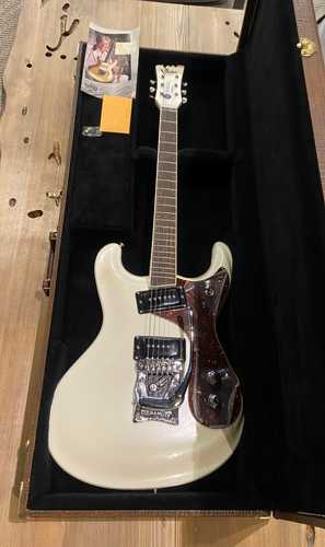 2002 Mosrite Super Custom '63 Sidejack Ventures USA Model Pearl
