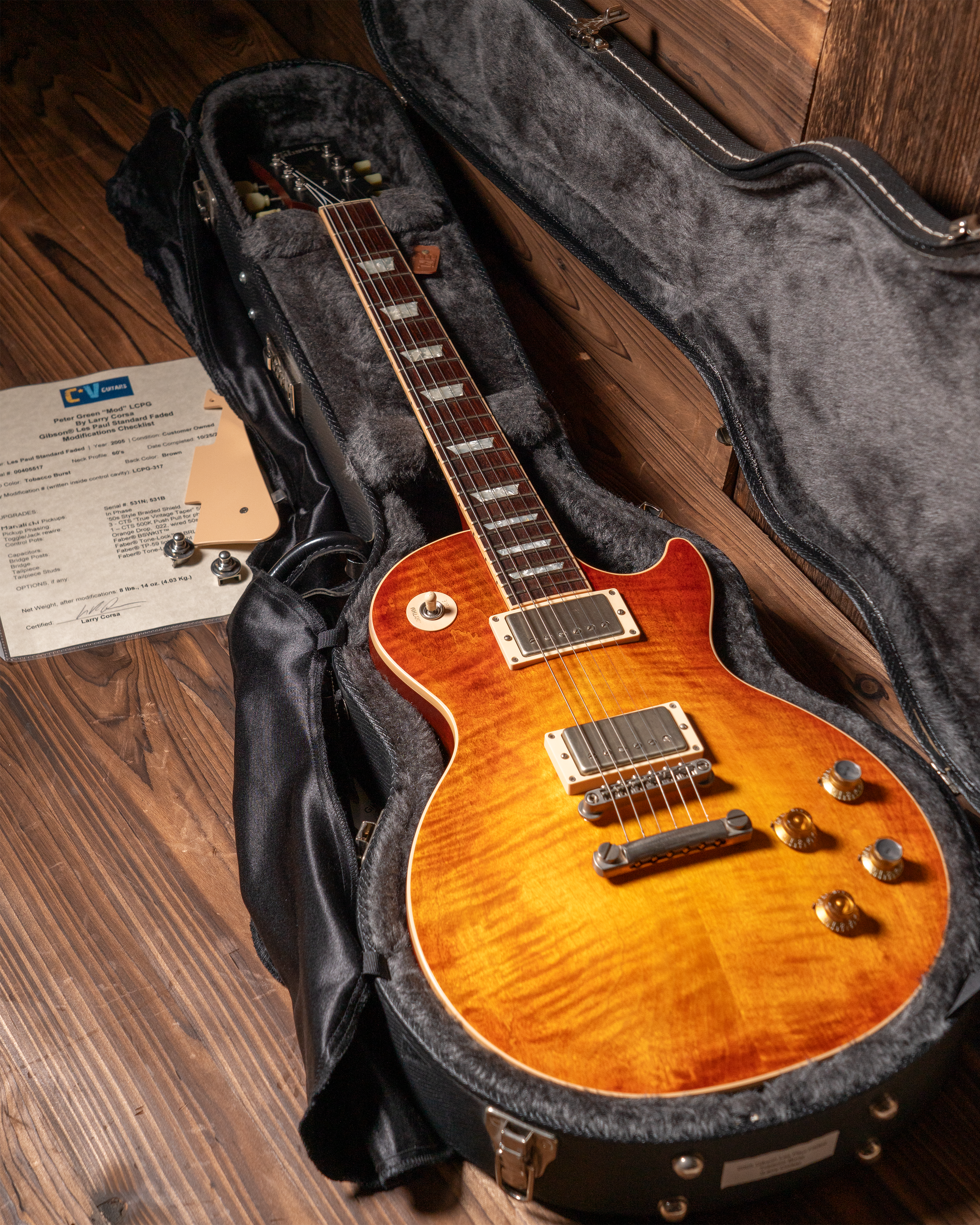 2005 Gibson Les Paul Standard 60s Faded Sunburst w/Larry Cors - Gbase