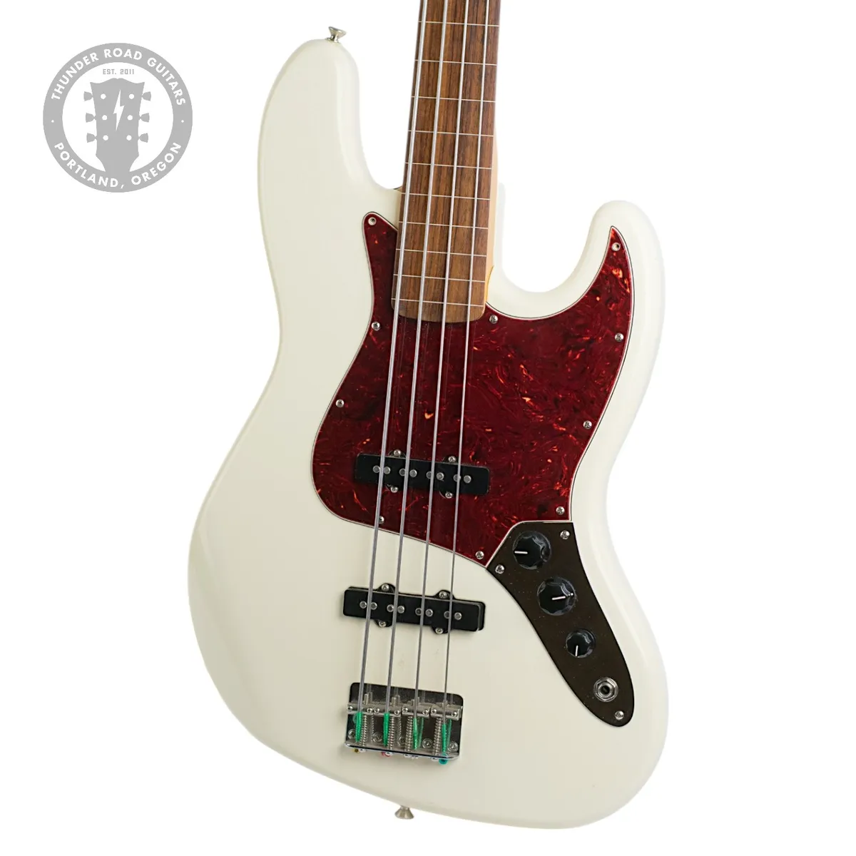 2006 Fender Jazz Bass Fretless White MIM - Gbase