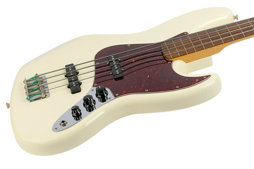 2006 Fender Jazz Bass Fretless White MIM - Gbase