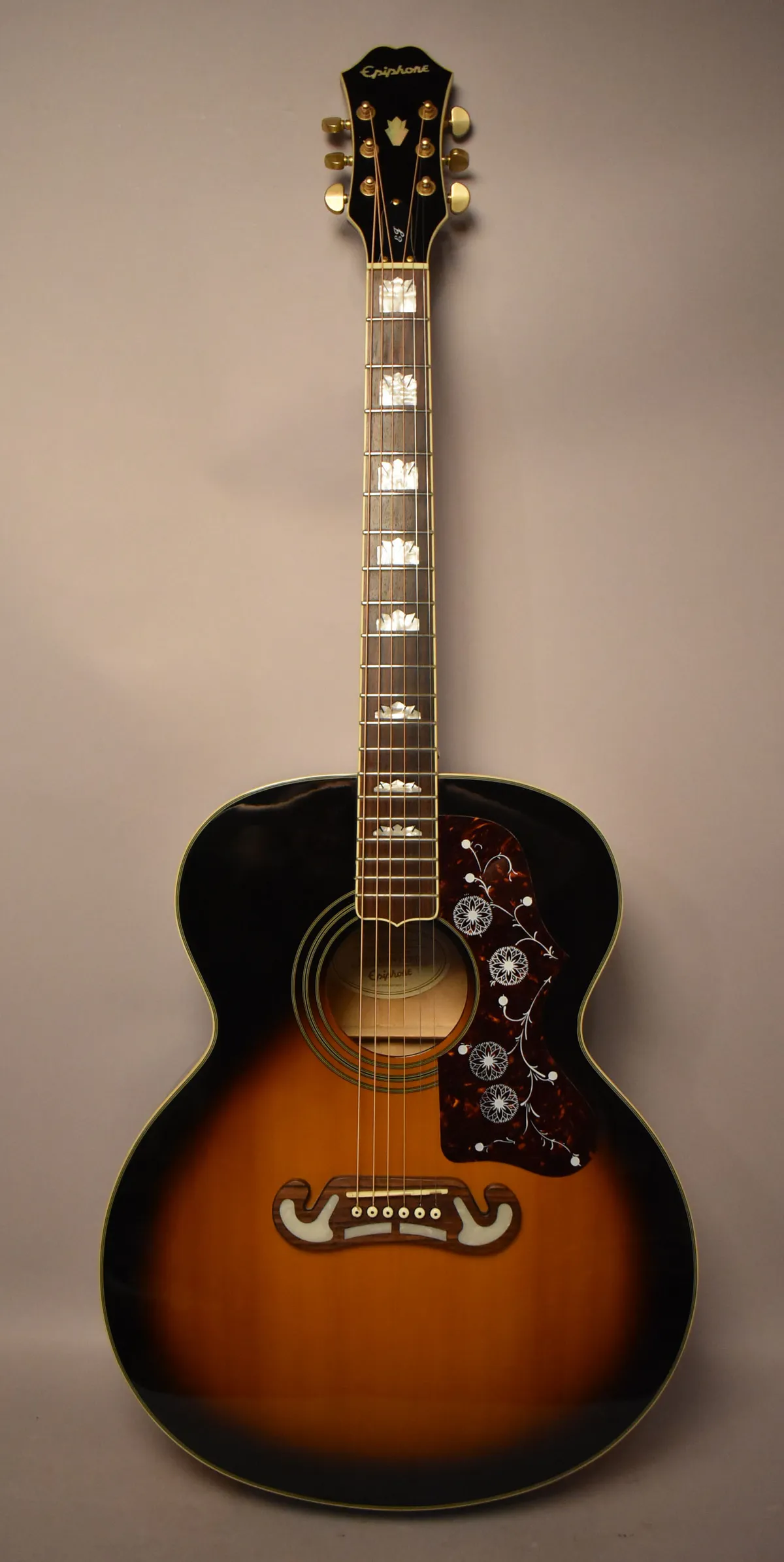 2008 Epiphone EJ-200 Vintage Sunburst Finish - Gbase
