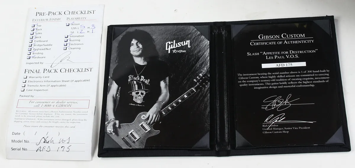 2010 Gibson Custom Shop SLASH AFD Les Paul Appetite for