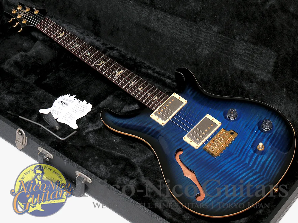 2010 PRS Custom22 Semi Hollow 10Top Trem Sapphire Smoke Burst - Gbase
