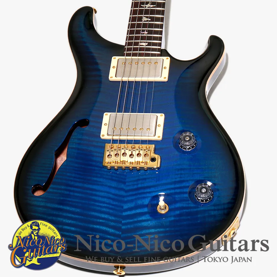 2010 PRS Custom22 Semi Hollow 10Top Trem Sapphire Smoke Burst - Gbase