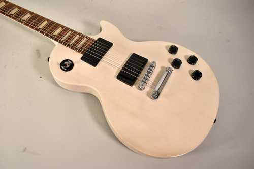 2013 Gibson Les Paul LPJ Rubbed Trans White Finish Electric Guitar