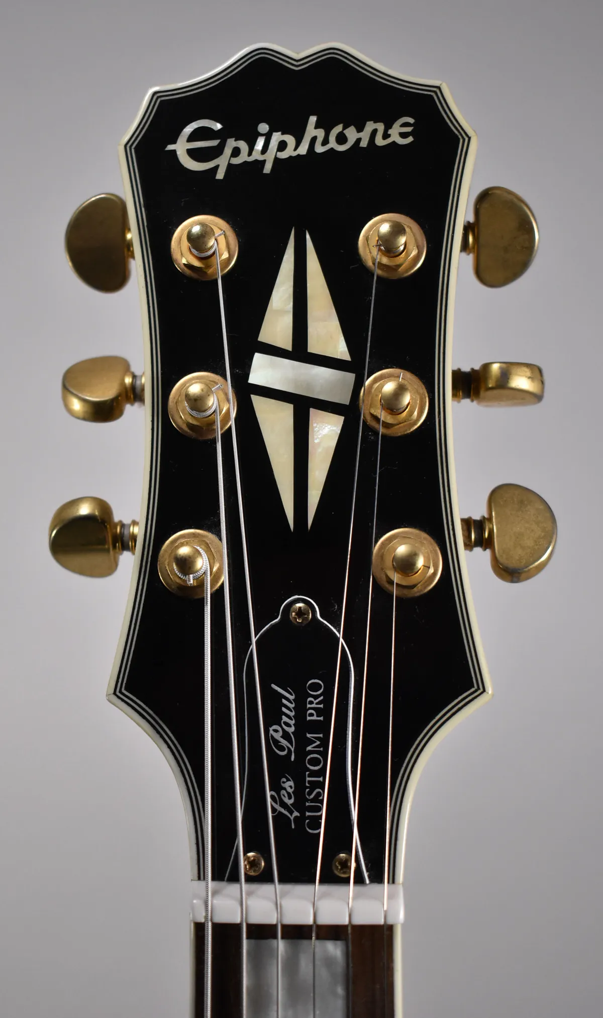 2014 Epiphone Les Paul Custom Pro LTD Antique Ivory Blackback w