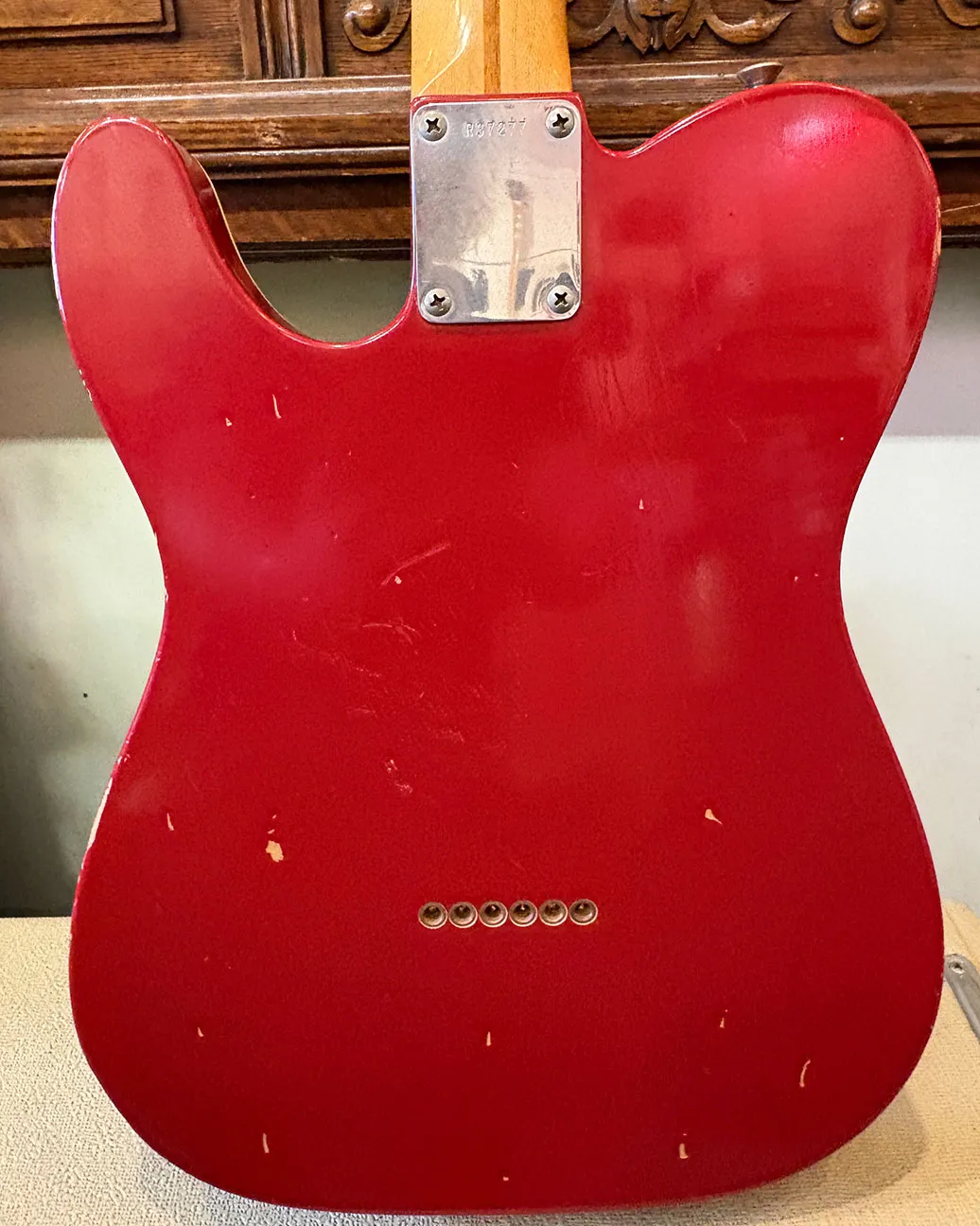 2014 FENDER '50s Esquire Custom Shop Relic Dakota Red - Gbase