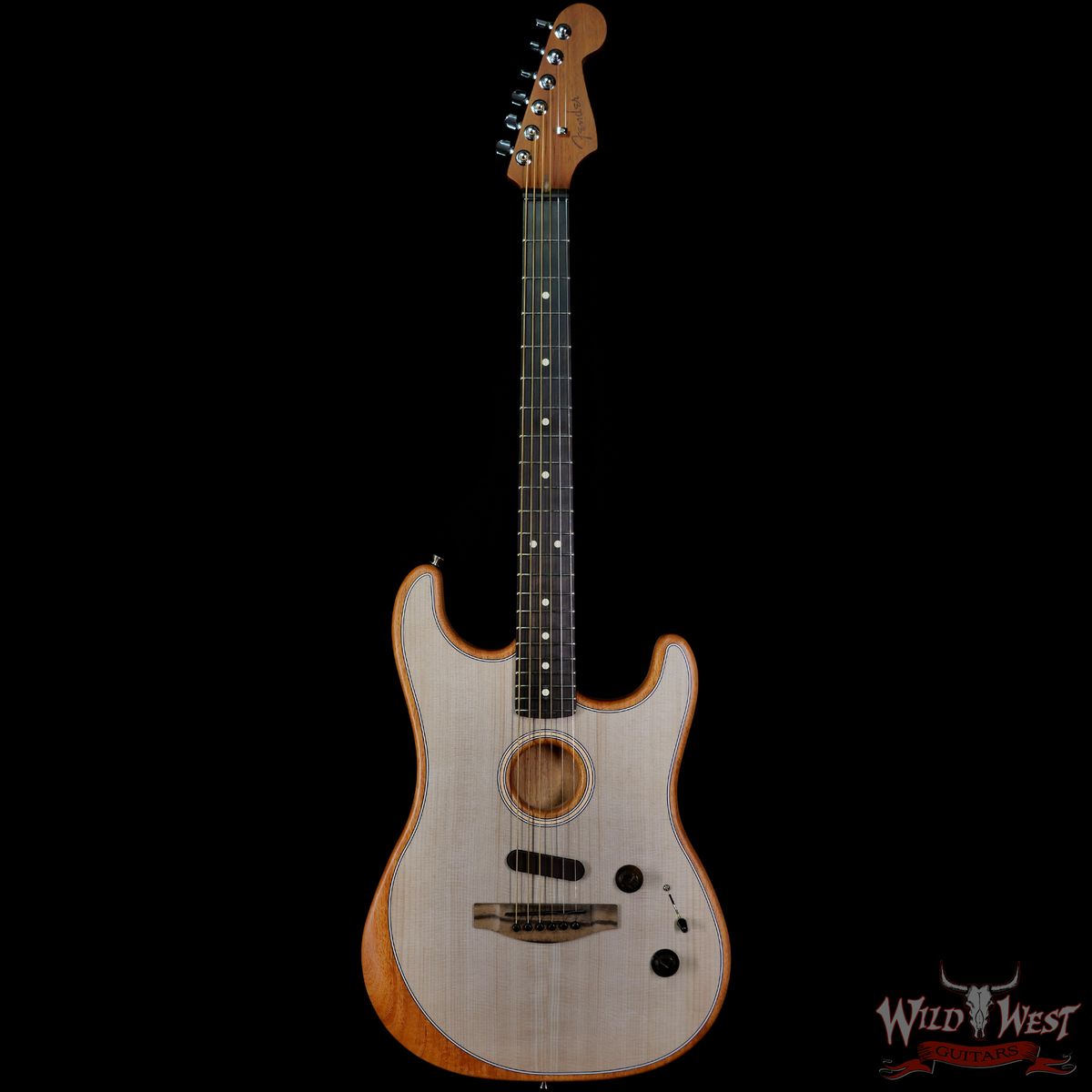 2020 Fender American Acoustasonic Stratocaster Transparent Sonic