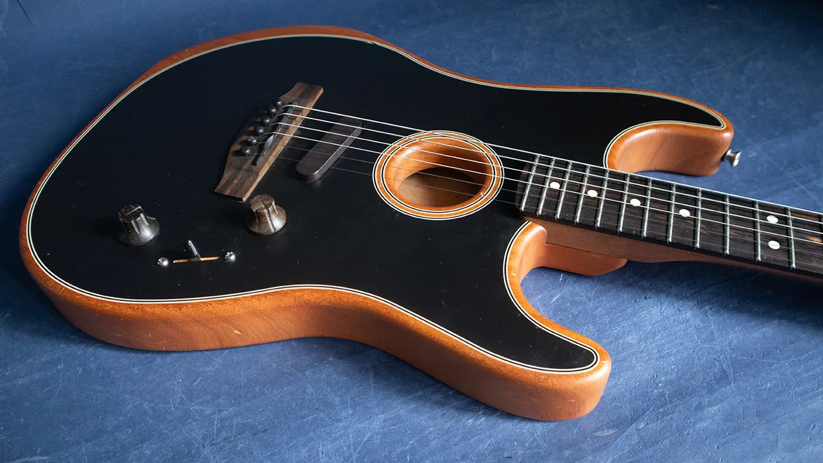 2022 Fender American Acoustasonic Strat Black - Gbase