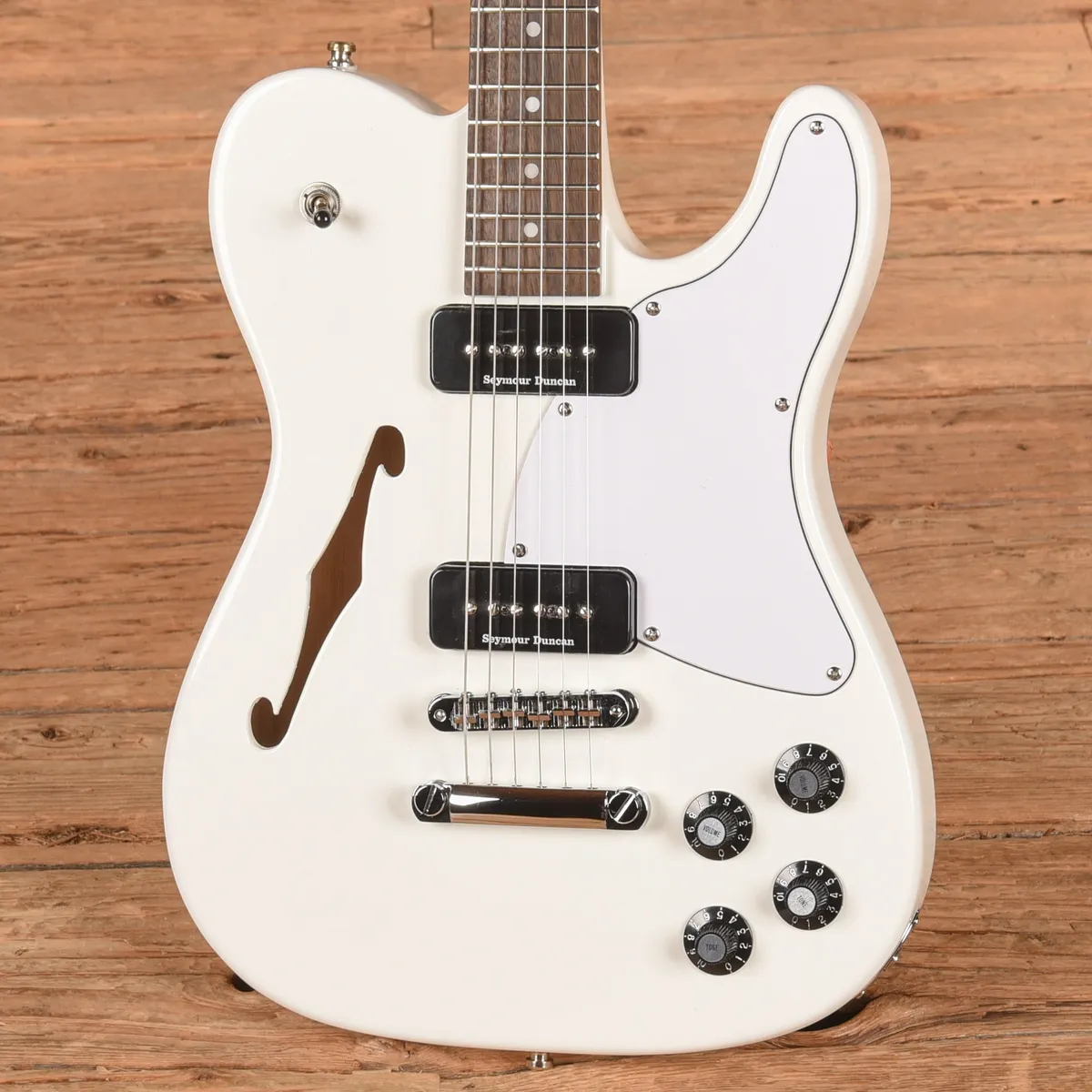 Fender Jim Adkins JA-90 Telecaster Thinline white 2022 - Gbase