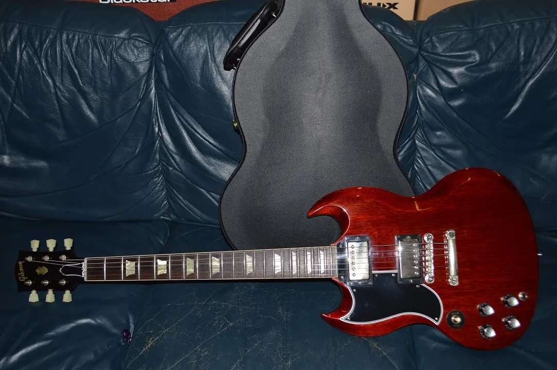 2022 Gibson Lefty Mod Shop SG Cherry - Gbase