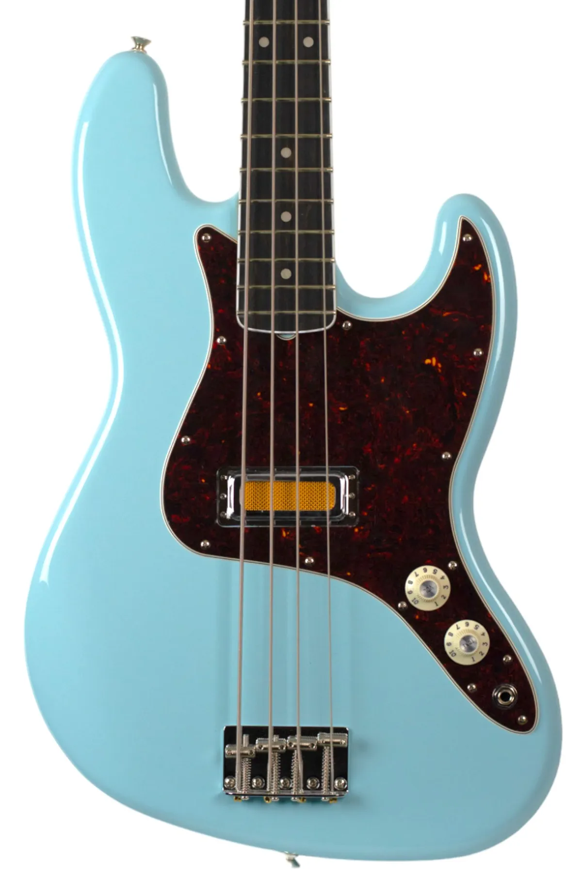 2023 Fender Gold Foil Jazz Bass Sonic Blue - Gbase