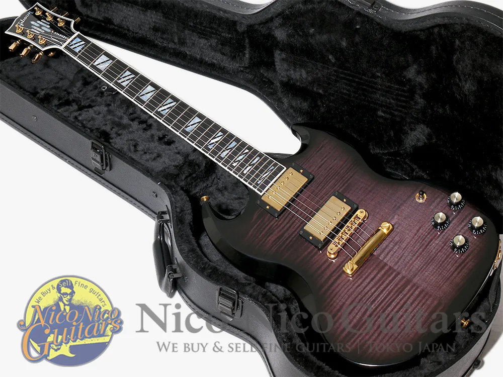 2024 Gibson USA SG Supreme Translucent Ebony Burst - Gbase