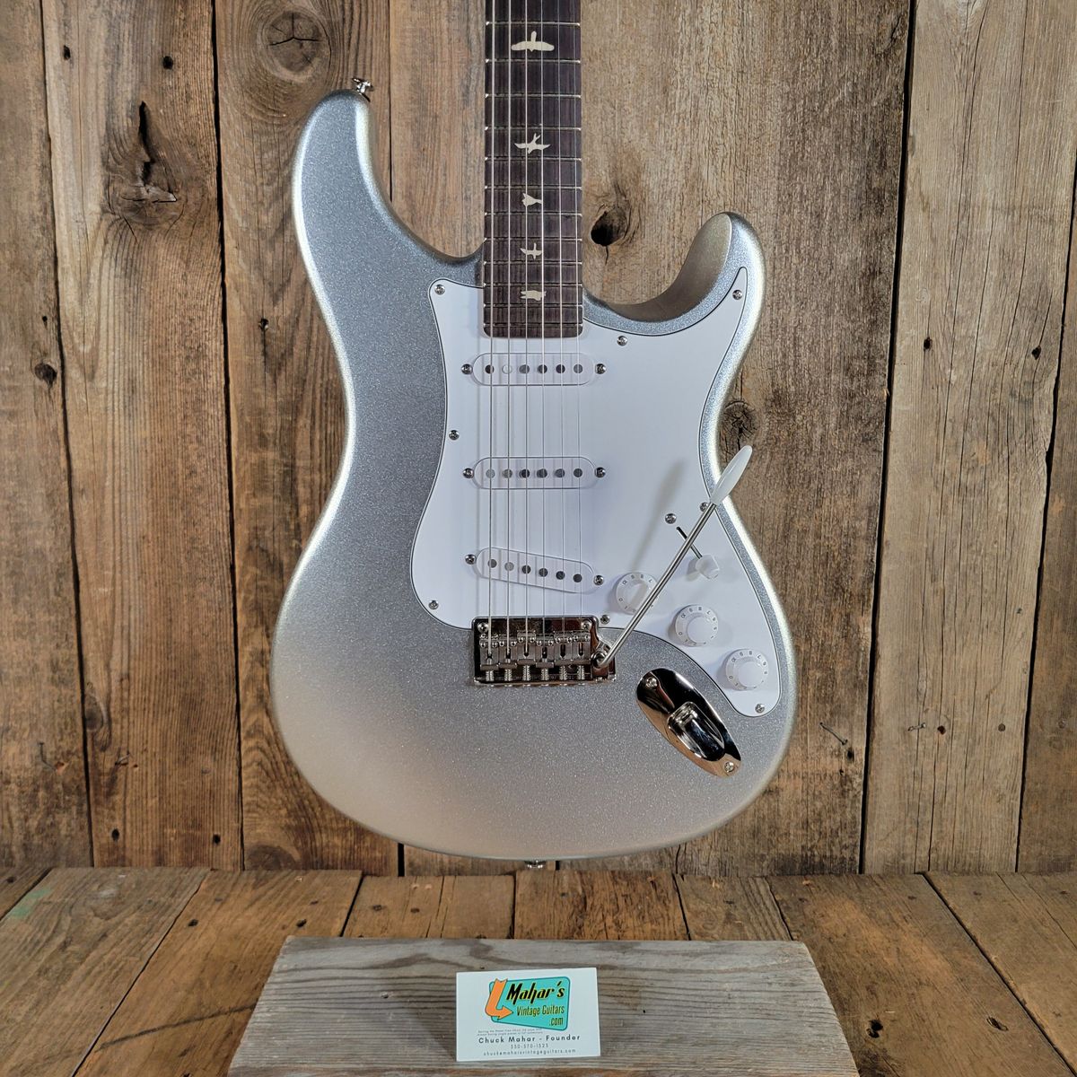 2025 PRS SE Silver Sky Strat John Mayer Model RW Silver Sparkle
