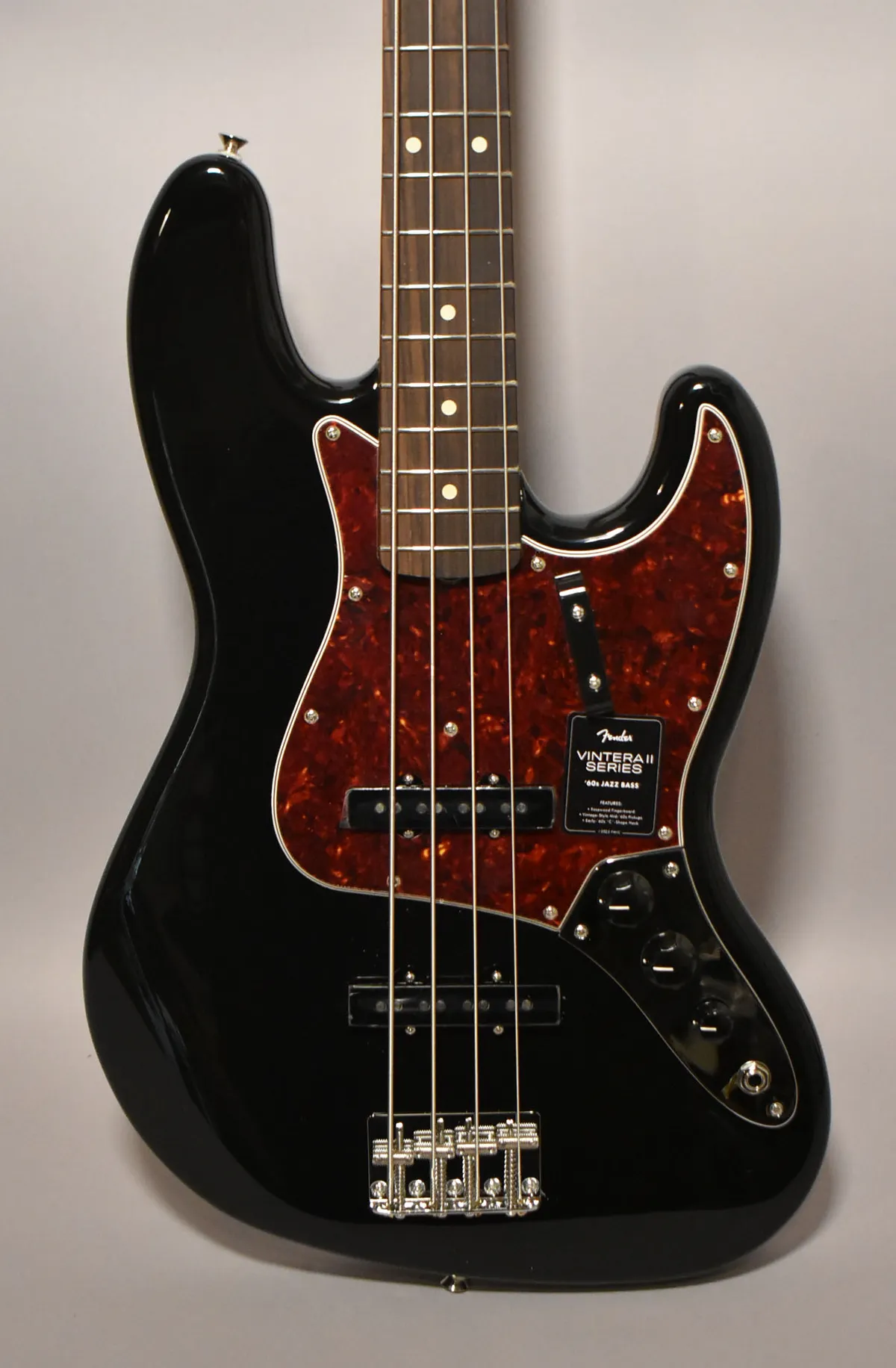 2026 Fender Vintera II '60s Jazz Bass Black w/Gig Bag - Gbase