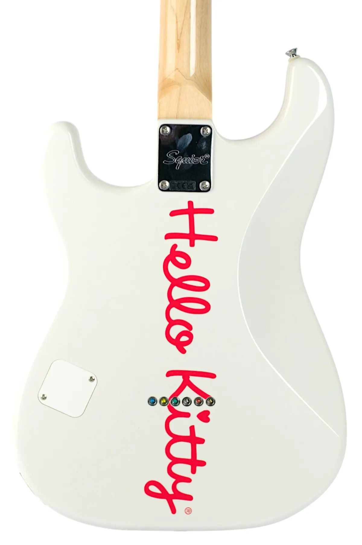 2026 Squier Hello Kitty Stratocaster White Hello Kitty Graphic - Gbase