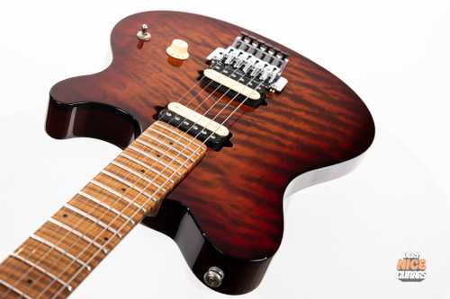 Ernie Ball Music Man Axis Roasted Amber Quilt - Gbase