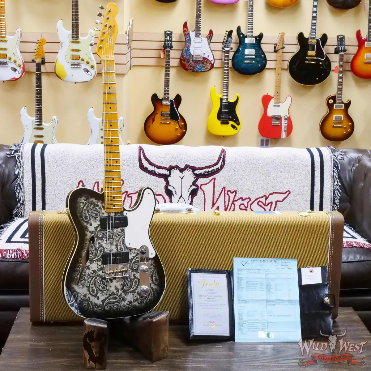 2023 Fender Custom Shop Dual P90 Telecaster Thinline Relic Black