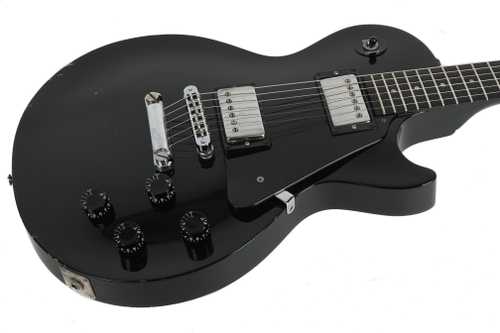 ギター Gibson LP Standard Ebony Black 1986 Gibson Les Paul Studio Ebony - Gbase