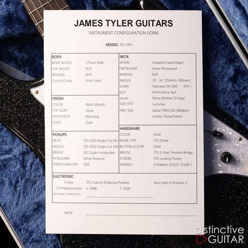 James Tyler JTG MK1 Black Metallic - Gbase