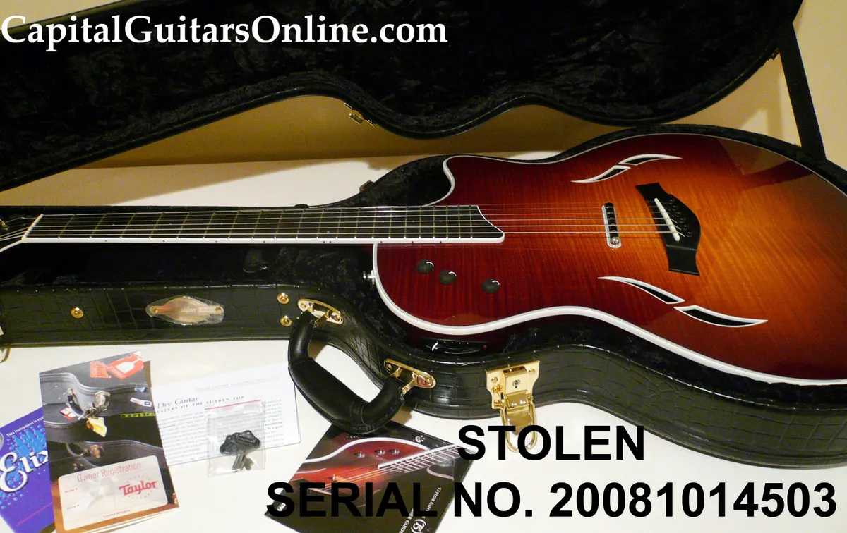 Taylor T5-S1 #20081014503 STOLEN $500 REWARD Tobacco Sunburst