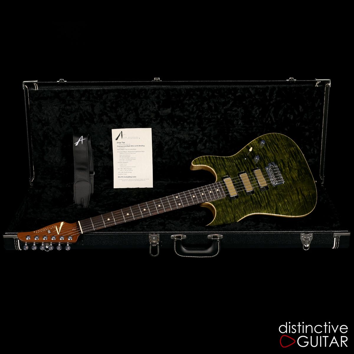 Tom Anderson Drop Top Trans Dark Olive with Binding - Gbase